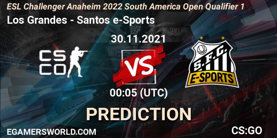 Los Grandes - Santos e-Sports: прогноз. 30.11.21, CS2 (CS:GO), ESL Challenger Anaheim 2022 South America Open Qualifier 1