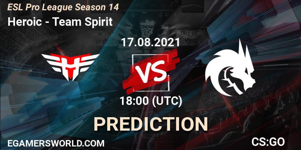 Heroic - Team Spirit: прогноз. 17.08.21, CS2 (CS:GO), ESL Pro League Season 14