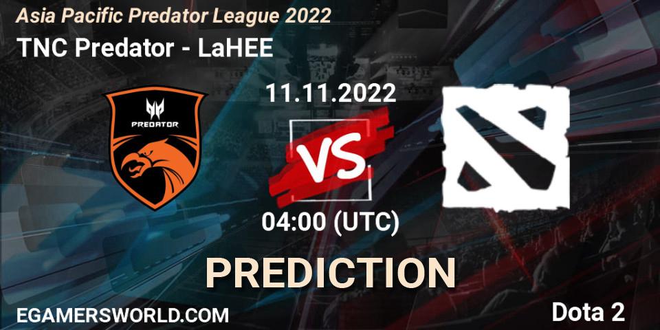 TNC Predator - LaHEE: прогноз. 11.11.22, Dota 2, Asia Pacific Predator League 2022