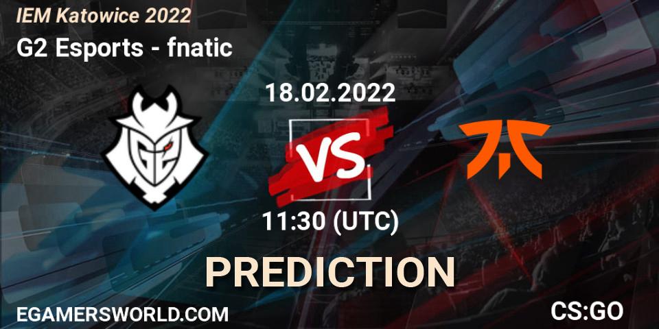 G2 Esports - fnatic: прогноз. 18.02.22, CS2 (CS:GO), IEM Katowice 2022
