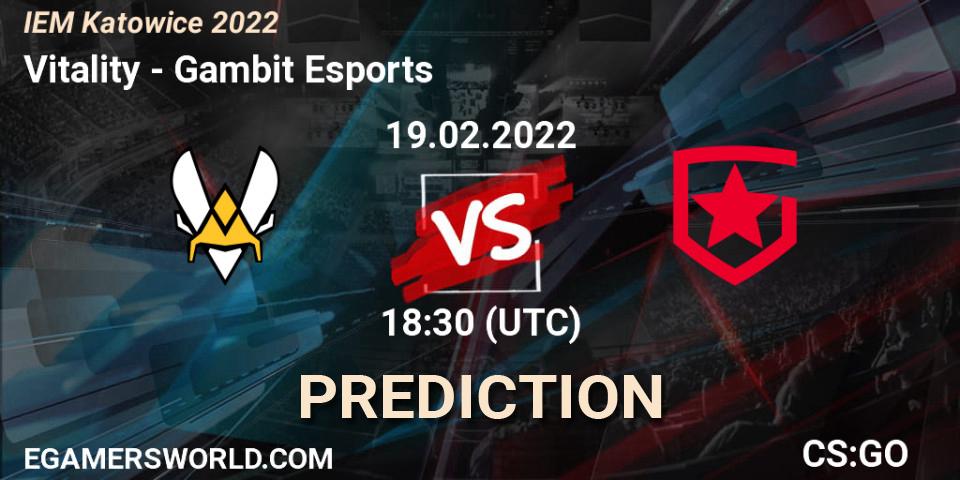 Vitality - Gambit Esports: прогноз. 19.02.22, CS2 (CS:GO), IEM Katowice 2022