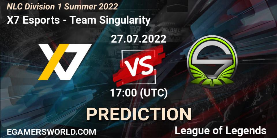 X7 Esports - Team Singularity: прогноз. 27.07.22, LoL, NLC Division 1 Summer 2022