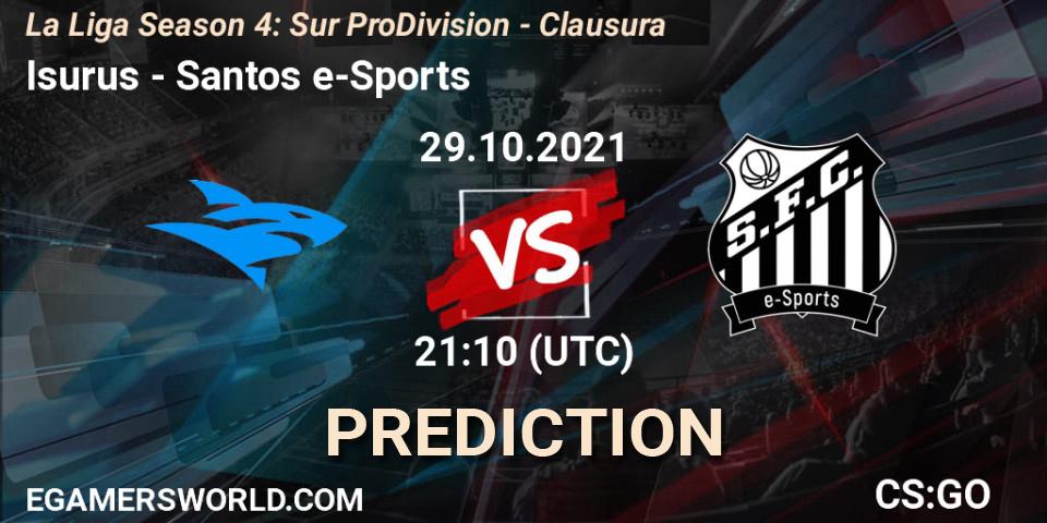 Isurus - Santos e-Sports: прогноз. 29.10.21, CS2 (CS:GO), La Liga Season 4: Sur Pro Division - Clausura