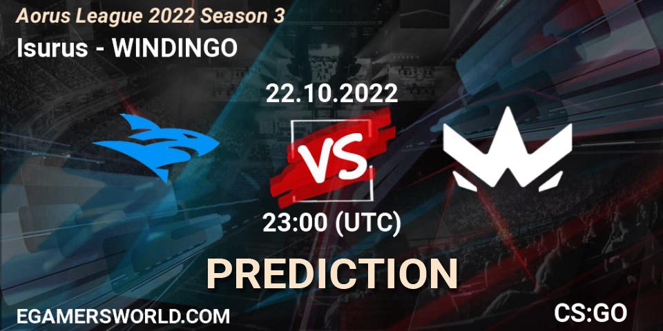 Isurus - WINDINGO: прогноз. 23.10.22, CS2 (CS:GO), Aorus League 2022 Season 3