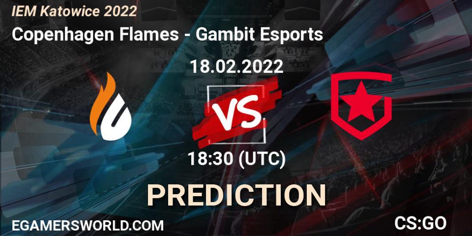 Copenhagen Flames - Gambit Esports: прогноз. 18.02.22, CS2 (CS:GO), IEM Katowice 2022