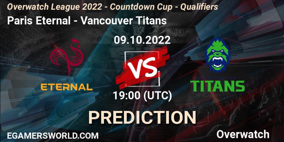 Paris Eternal - Vancouver Titans: прогноз. 09.10.22, Overwatch, Overwatch League 2022 - Countdown Cup - Qualifiers