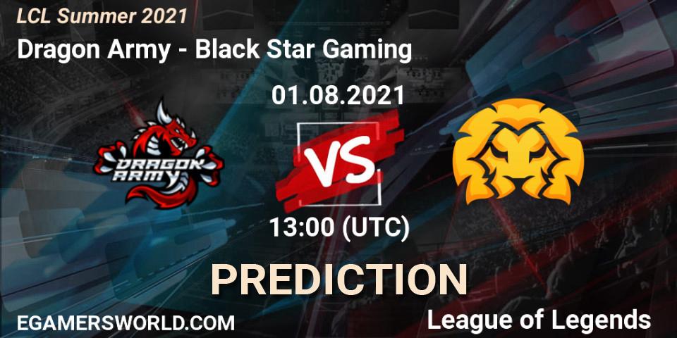 Dragon Army - Black Star Gaming: прогноз. 01.08.21, LoL, LCL Summer 2021