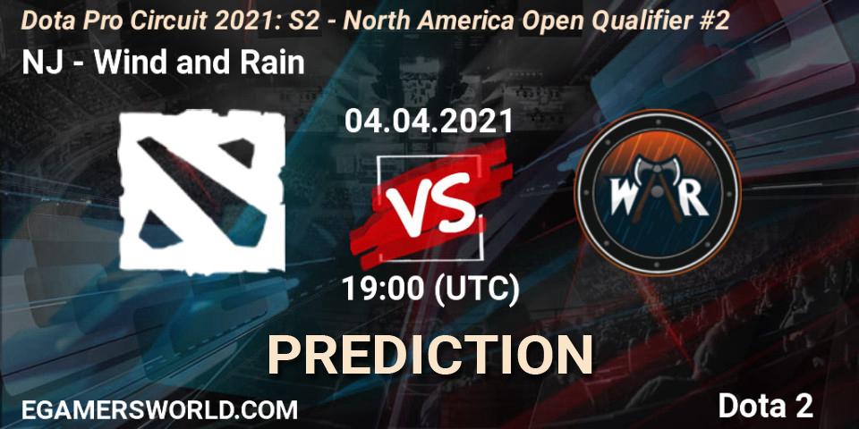 NJ - Wind and Rain: прогноз. 04.04.21, Dota 2, Dota Pro Circuit 2021: S2 - North America Open Qualifier #2
