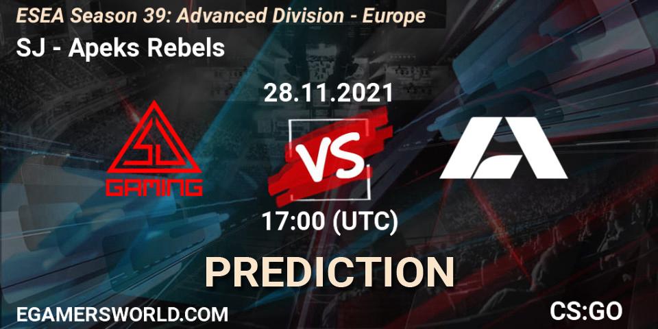 SJ - Apeks Rebels: прогноз. 28.11.21, CS2 (CS:GO), ESEA Season 39: Advanced Division - Europe