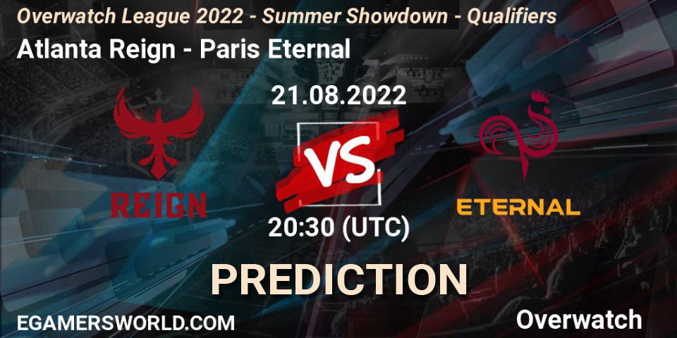 Atlanta Reign - Paris Eternal: прогноз. 21.08.22, Overwatch, Overwatch League 2022 - Summer Showdown - Qualifiers
