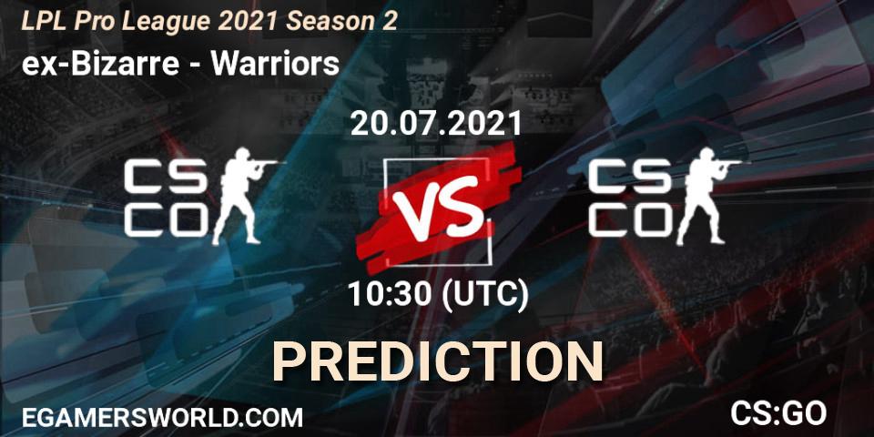ex-Bizarre - Warriors: прогноз. 20.07.21, CS2 (CS:GO), LPL Pro League 2021 Season 2