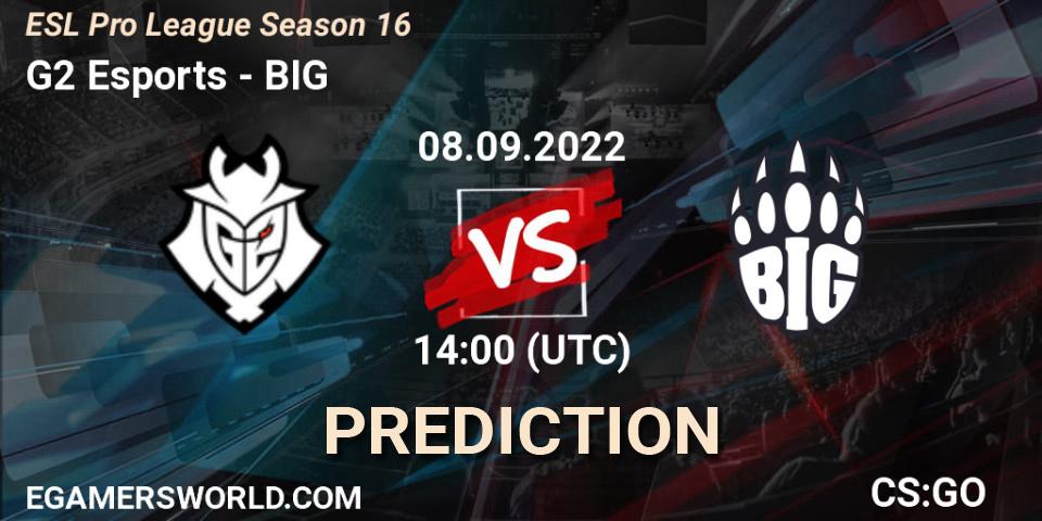 G2 Esports - BIG: прогноз. 08.09.22, CS2 (CS:GO), ESL Pro League Season 16