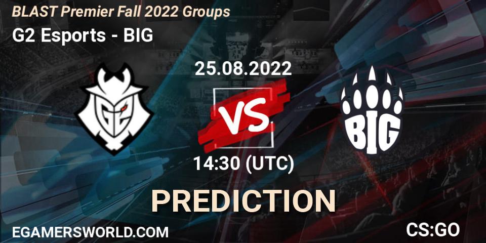 G2 Esports - BIG: прогноз. 25.08.22, CS2 (CS:GO), BLAST Premier Fall 2022 Groups