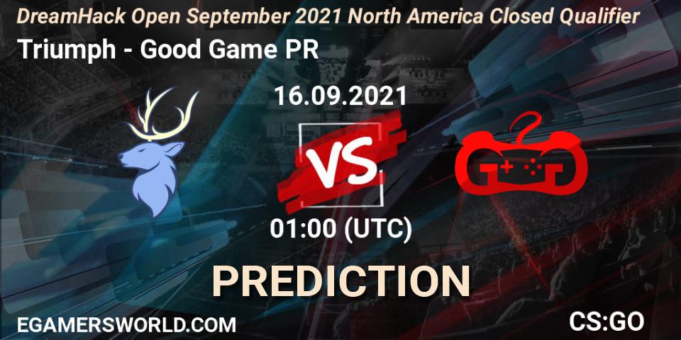 Triumph - Good Game PR: прогноз. 15.09.21, CS2 (CS:GO), DreamHack Open September 2021 North America Closed Qualifier