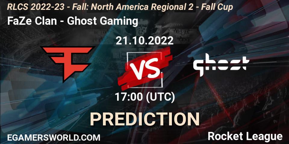 FaZe Clan - Ghost Gaming: прогноз. 21.10.22, Rocket League, RLCS 2022-23 - Fall: North America Regional 2 - Fall Cup