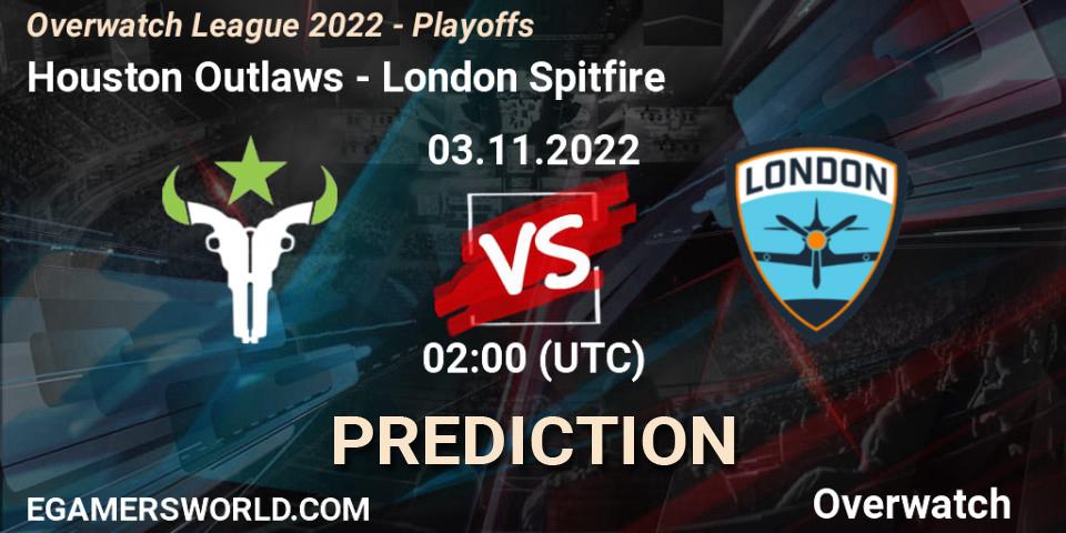 Houston Outlaws - London Spitfire: прогноз. 03.11.22, Overwatch, Overwatch League 2022 - Playoffs