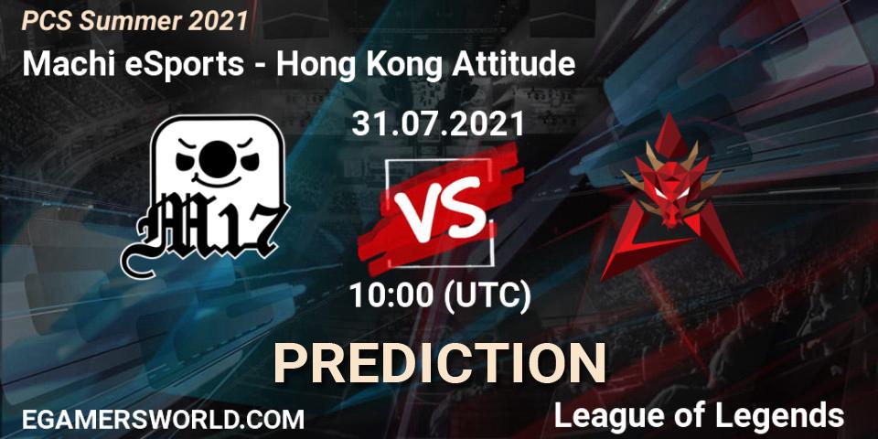 Machi eSports - Hong Kong Attitude: прогноз. 31.07.21, LoL, PCS Summer 2021