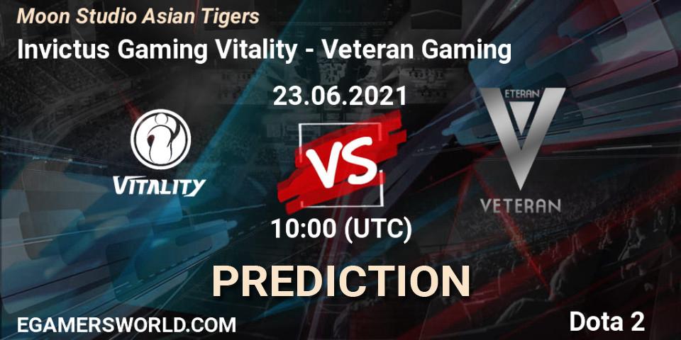 Invictus Gaming Vitality - Veteran Gaming: прогноз. 23.06.21, Dota 2, Moon Studio Asian Tigers
