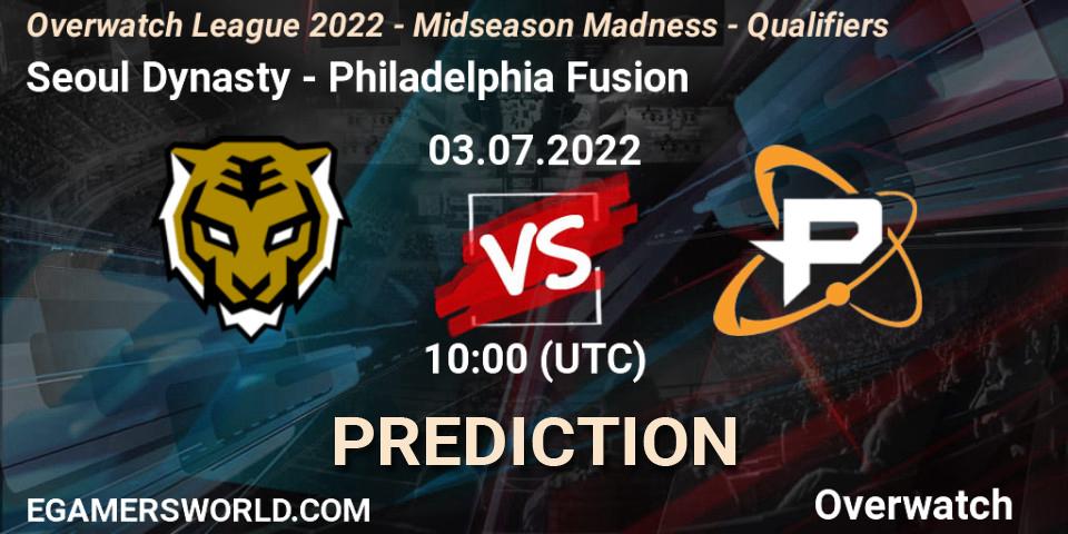 Seoul Dynasty - Philadelphia Fusion: прогноз. 10.07.22, Overwatch, Overwatch League 2022 - Midseason Madness - Qualifiers
