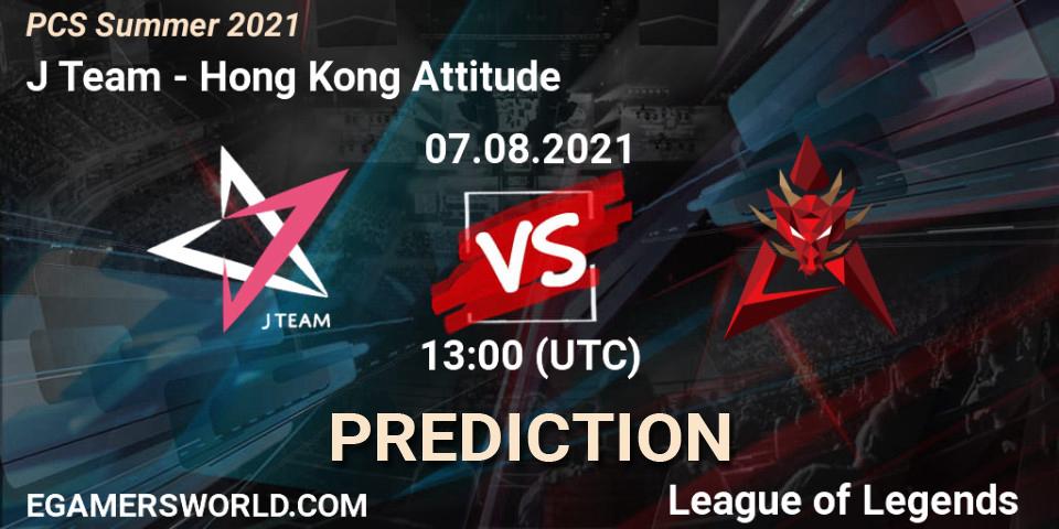 J Team - Hong Kong Attitude: прогноз. 07.08.21, LoL, PCS Summer 2021