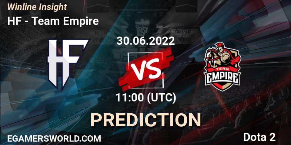 HF - Team Empire: прогноз. 30.06.22, Dota 2, Winline Insight