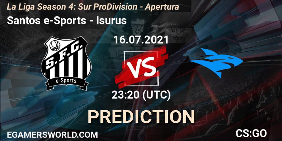 Santos e-Sports - Isurus: прогноз. 16.07.21, CS2 (CS:GO), La Liga Season 4: Sur Pro Division - Apertura