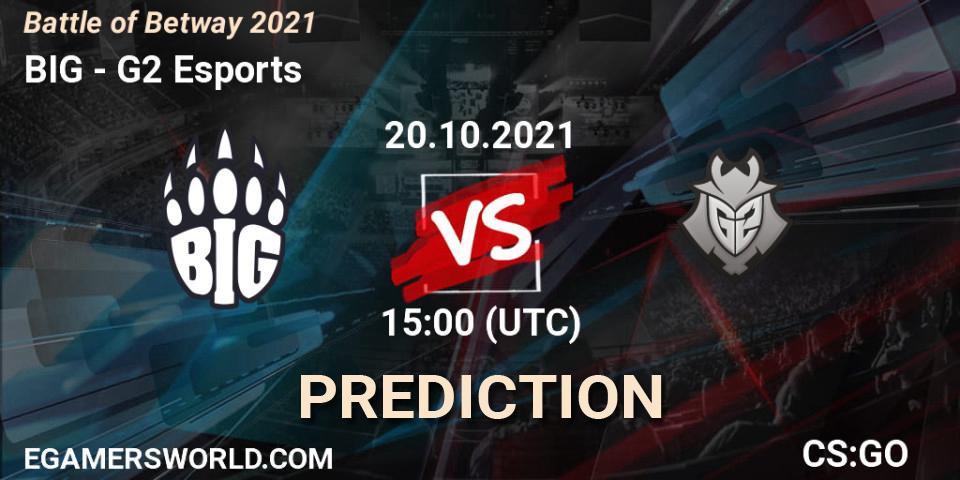 BIG - G2 Esports: прогноз. 20.10.21, CS2 (CS:GO), Battle of Betway 2021