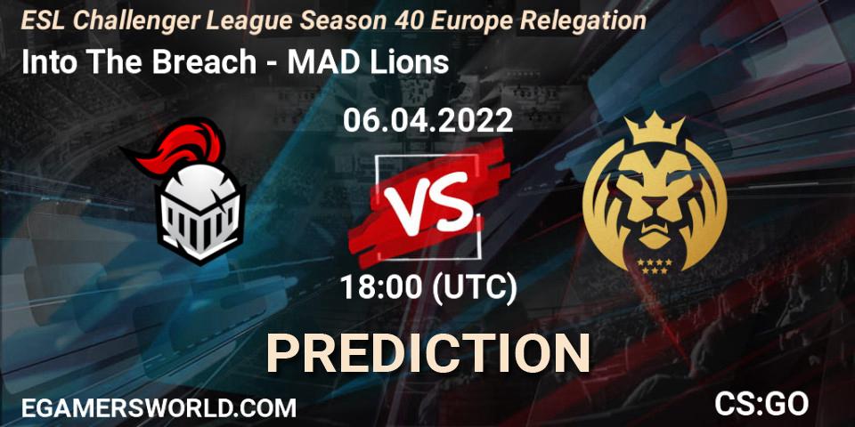 Into The Breach - MAD Lions: прогноз. 06.04.22, CS2 (CS:GO), ESL Challenger League Season 40 Europe Relegation