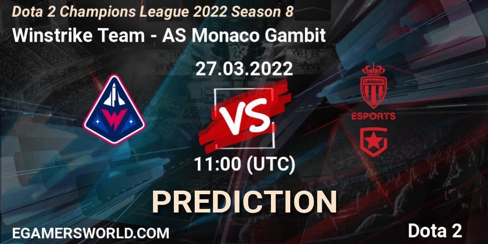 Winstrike Team - AS Monaco Gambit: прогноз. 27.03.22, Dota 2, Dota 2 Champions League 2022 Season 8