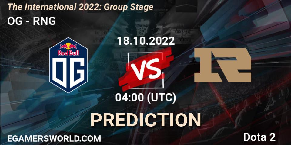 OG - RNG: прогноз. 18.10.22, Dota 2, The International 2022: Group Stage