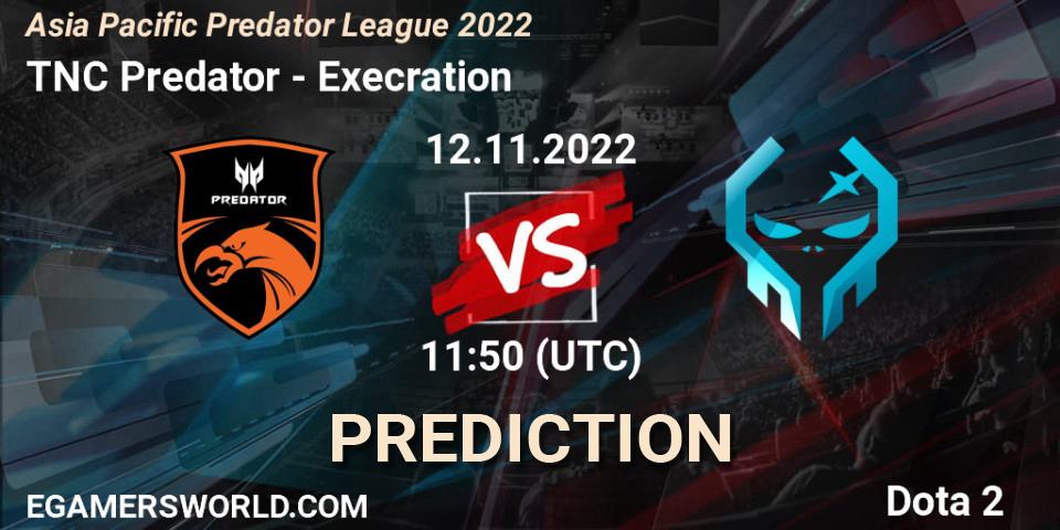 TNC Predator - Execration: прогноз. 12.11.22, Dota 2, Asia Pacific Predator League 2022