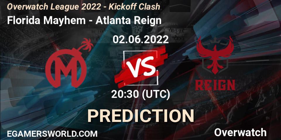 Florida Mayhem - Atlanta Reign: прогноз. 02.06.22, Overwatch, Overwatch League 2022 - Kickoff Clash