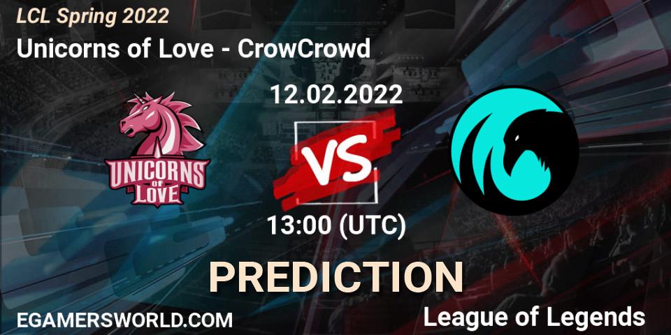 Unicorns of Love - CrowCrowd: прогноз. 12.02.22, LoL, LCL Spring 2022