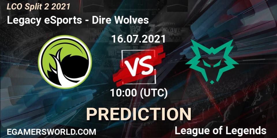 Legacy eSports - Dire Wolves: прогноз. 16.07.21, LoL, LCO Split 2 2021