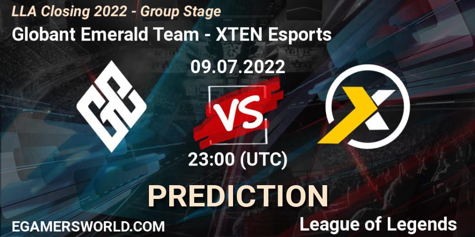 Globant Emerald Team - XTEN Esports: прогноз. 09.07.22, LoL, LLA Closing 2022 - Group Stage