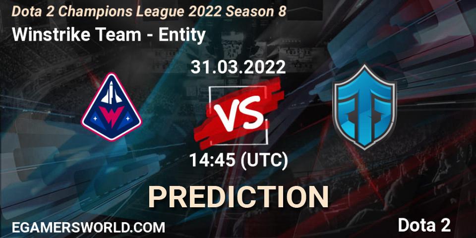 Winstrike Team - Entity: прогноз. 31.03.22, Dota 2, Dota 2 Champions League 2022 Season 8