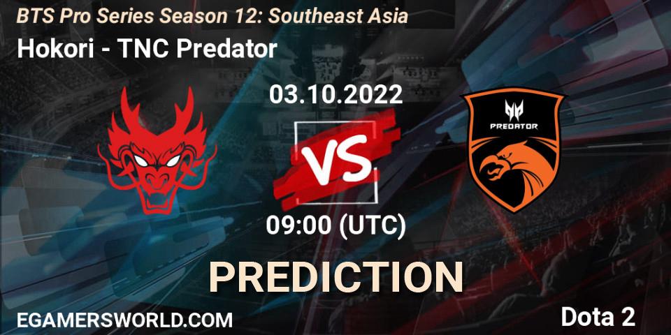 Hokori - TNC Predator: прогноз. 03.10.22, Dota 2, BTS Pro Series Season 12: Southeast Asia