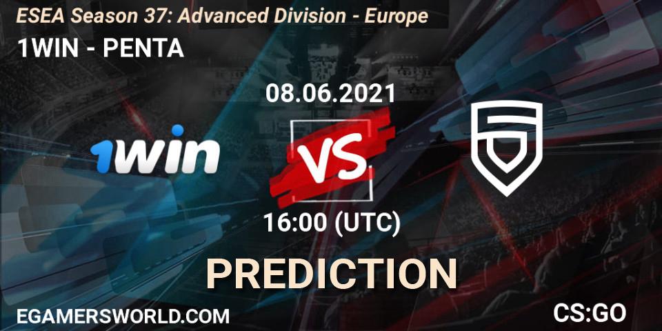 1WIN - PENTA: прогноз. 08.06.21, CS2 (CS:GO), ESEA Season 37: Advanced Division - Europe