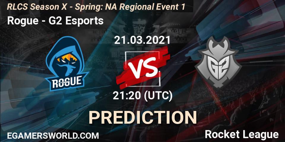 Rogue - G2 Esports: прогноз. 21.03.21, Rocket League, RLCS Season X - Spring: NA Regional Event 1