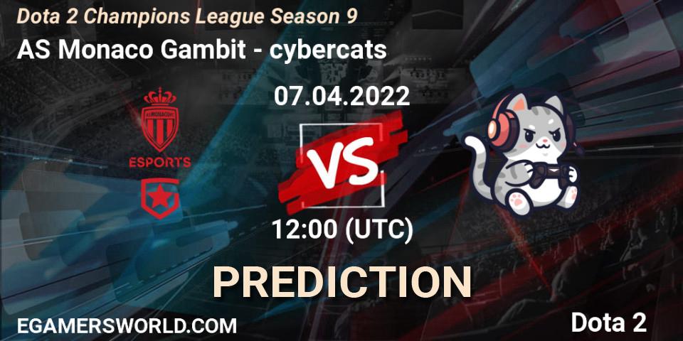 AS Monaco Gambit - cybercats: прогноз. 07.04.22, Dota 2, Dota 2 Champions League Season 9