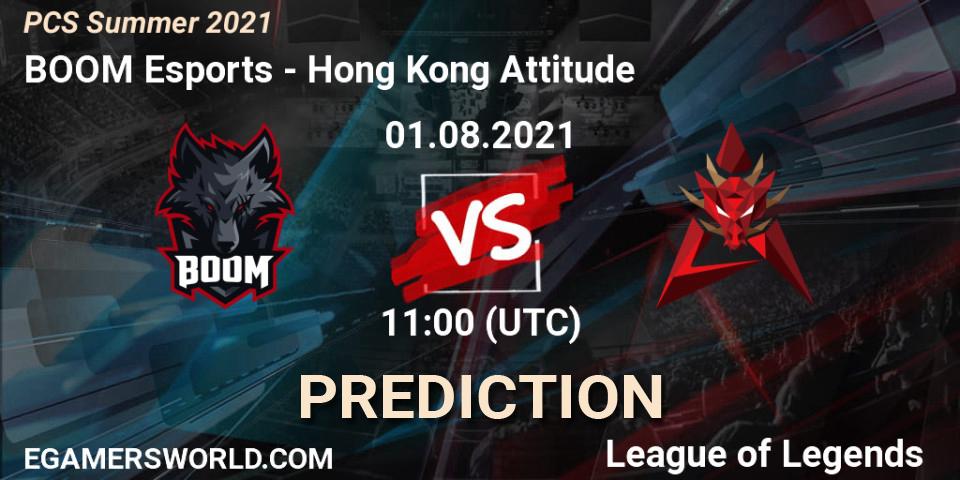 BOOM Esports - Hong Kong Attitude: прогноз. 01.08.21, LoL, PCS Summer 2021
