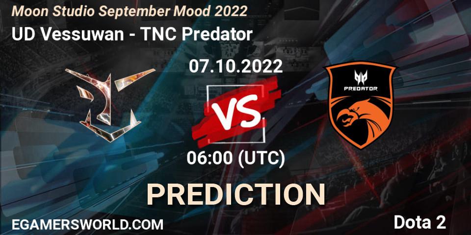 UD Vessuwan - TNC Predator: прогноз. 07.10.22, Dota 2, Moon Studio September Mood 2022