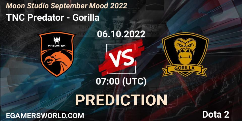 TNC Predator - Gorilla: прогноз. 06.10.22, Dota 2, Moon Studio September Mood 2022
