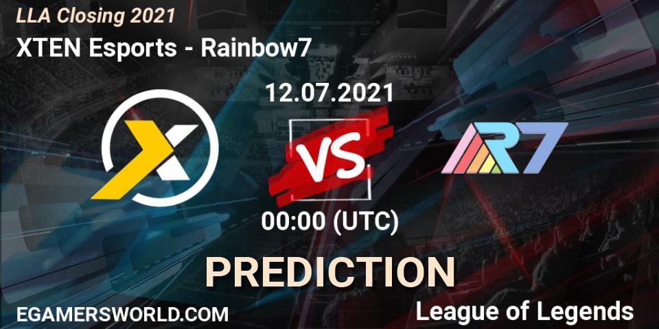 XTEN Esports - Rainbow7: прогноз. 12.07.21, LoL, LLA Closing 2021