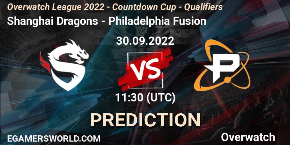 Shanghai Dragons - Philadelphia Fusion: прогноз. 30.09.22, Overwatch, Overwatch League 2022 - Countdown Cup - Qualifiers