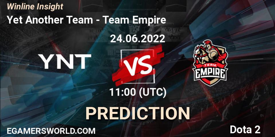 YNT - Team Empire: прогноз. 24.06.22, Dota 2, Winline Insight