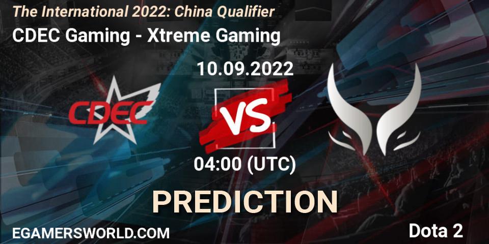CDEC Gaming - Xtreme Gaming: прогноз. 10.09.22, Dota 2, The International 2022: China Qualifier