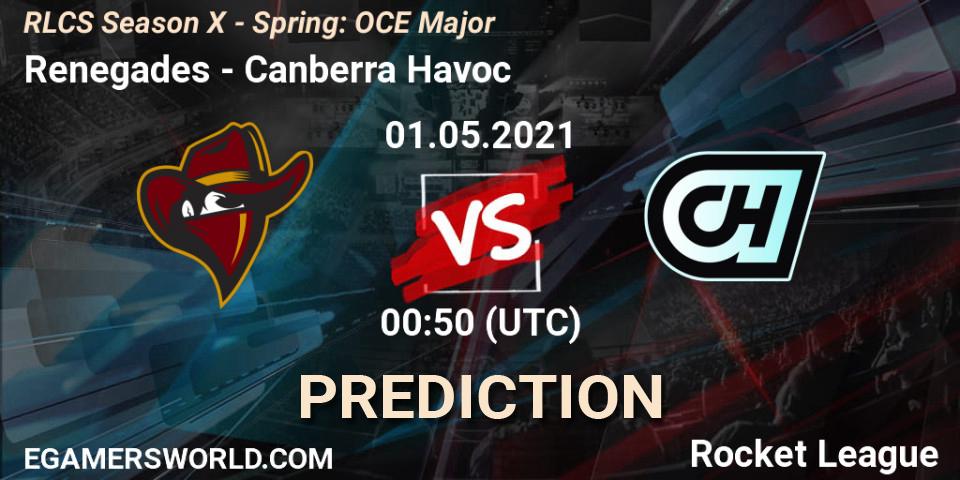 Renegades - Canberra Havoc: прогноз. 01.05.21, Rocket League, RLCS Season X - Spring: OCE Major