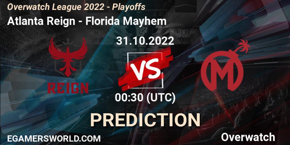 Atlanta Reign - Florida Mayhem: прогноз. 31.10.22, Overwatch, Overwatch League 2022 - Playoffs
