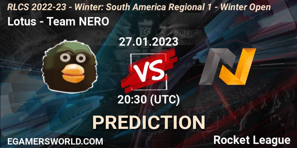 Lotus - Team NERO: прогноз. 27.01.23, Rocket League, RLCS 2022-23 - Winter: South America Regional 1 - Winter Open